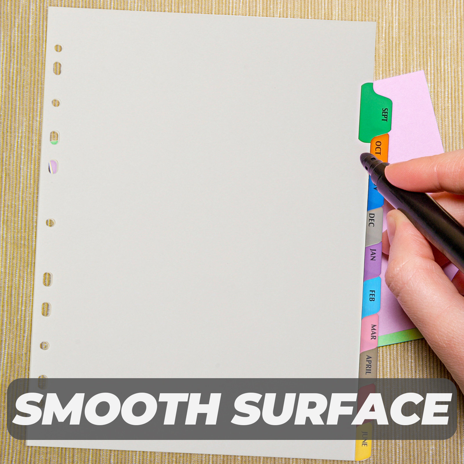 Tab Divider A4 - 12 Divisori per Raccoglitori con Etichette