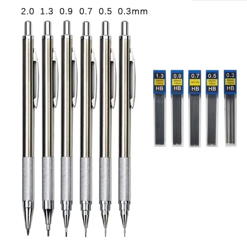 Mechanical Pencil 0.3 - Set di matite meccaniche in metallo