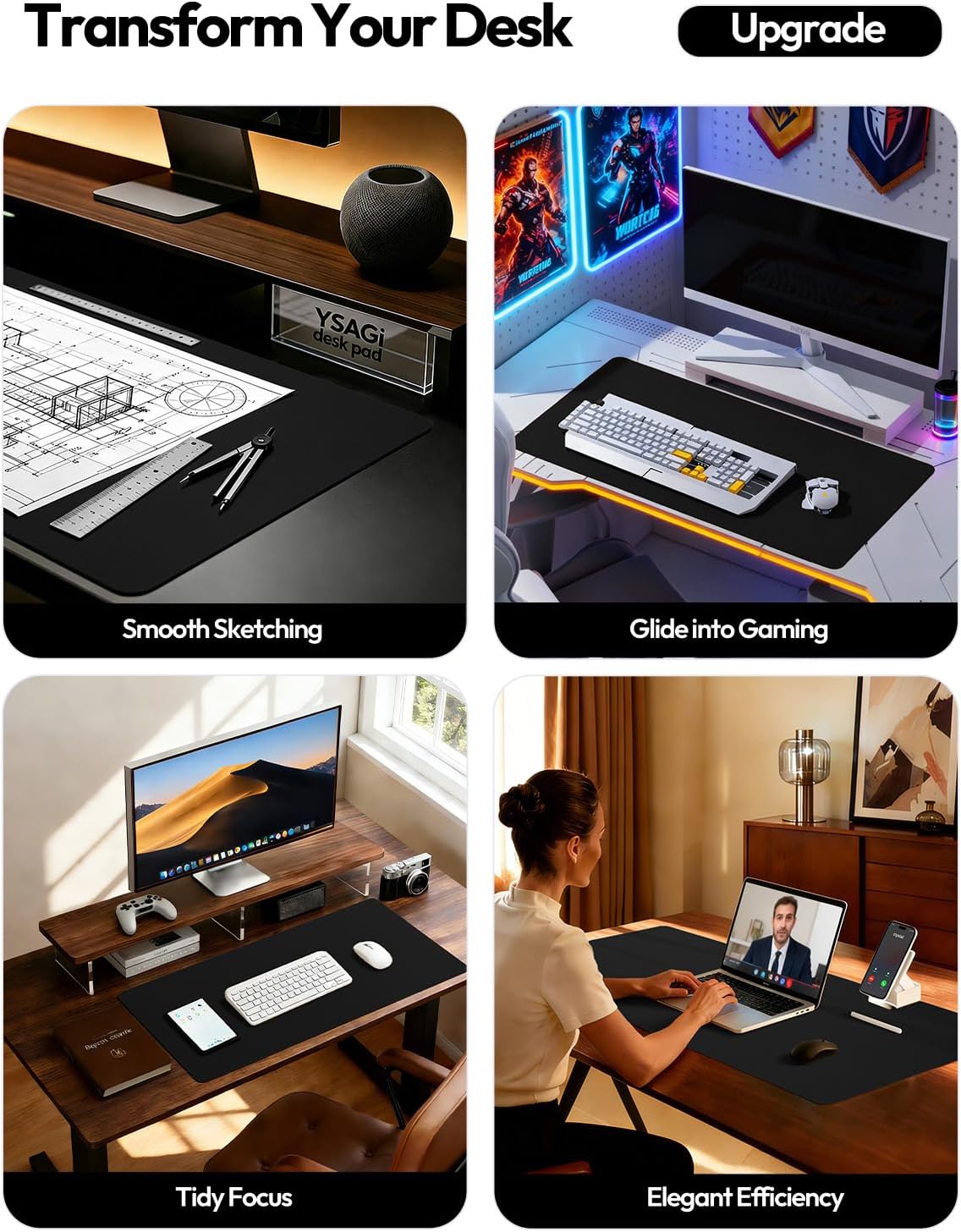 Grande tappetino protettivo in - Leather Desk Pad recensione e prezzo