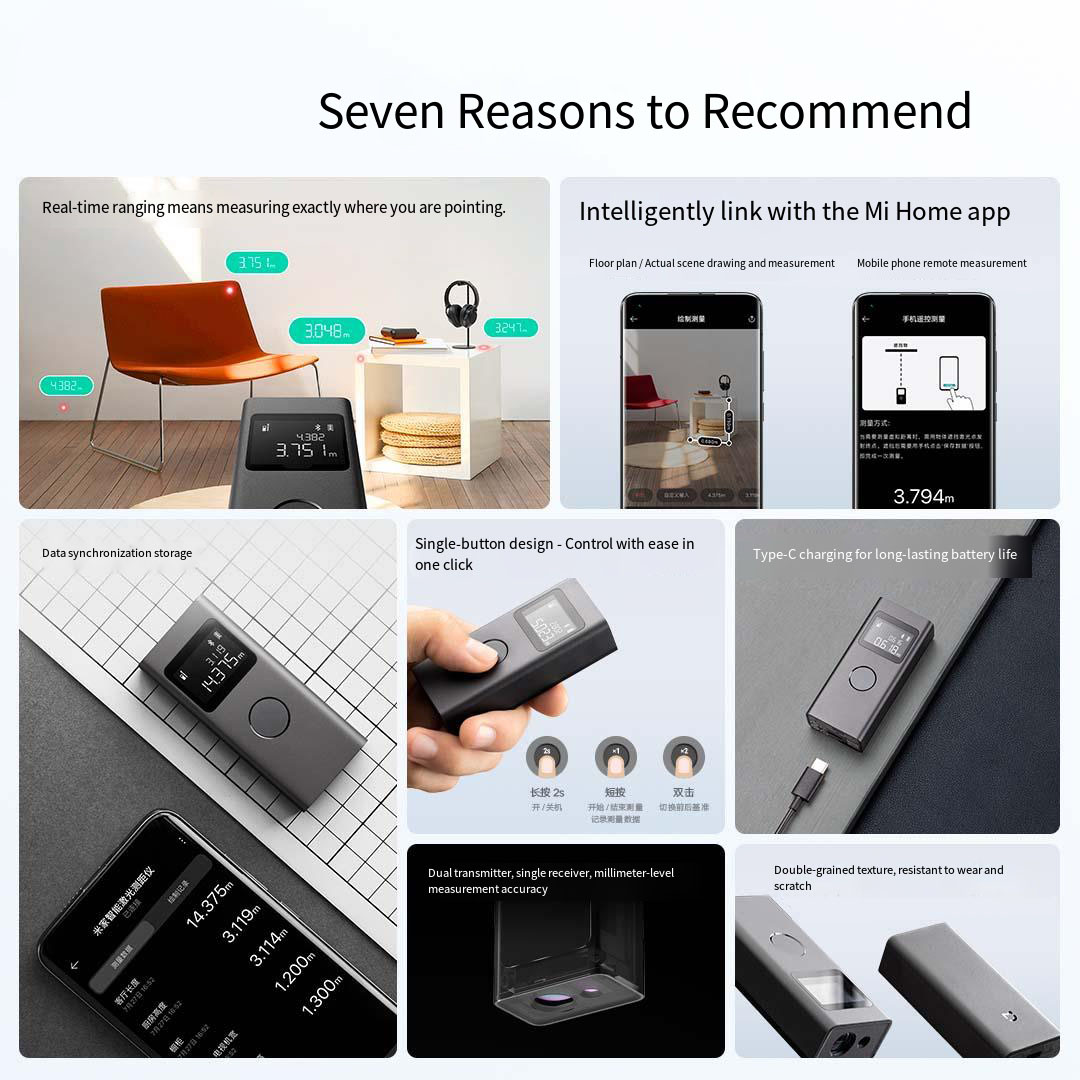 Xiaomi Mijia Smart Laser Telem - Tape Dispenser Weighted recensione e prezzo